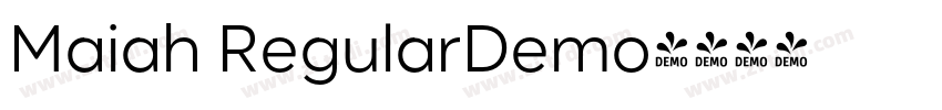 Maiah RegularDemo字体转换